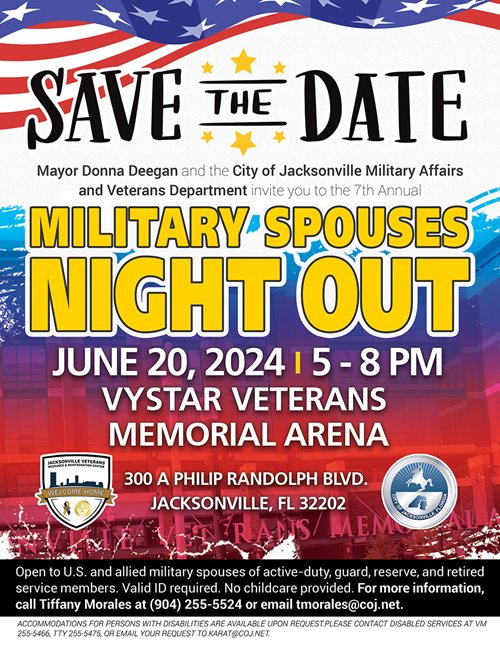 MAVD Military Spouses Night Out SAVE TEH DATE flyer