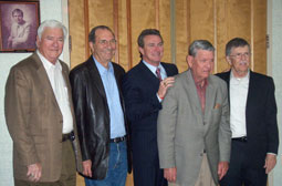 Photo of Council Vice President Ronnie Fussell (center) with former Council Members Henry Cook, Warren Alvarez, Jake Godbold and Bill Basford.