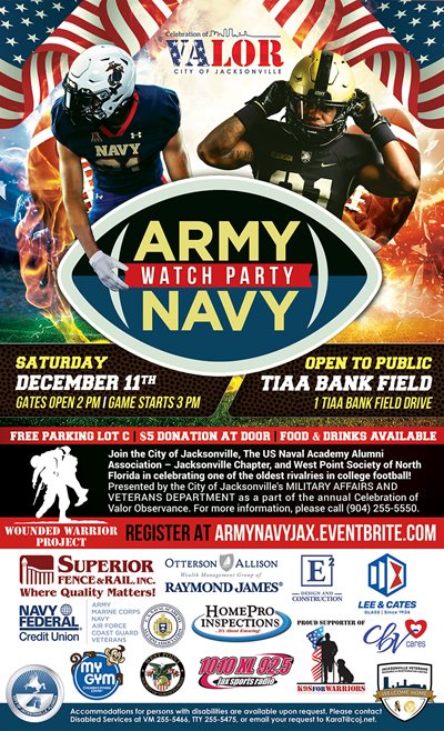 army navy watch party flyer