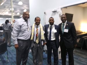 Picture of Council Member Freeman, Eric Green (CEO of JaxPort), Steve Davis (CEO of C & ES Consultants, Inc.) & Nahshon Nicks (CEO of First Coast Leadership Foundation) at the JaxPort Annual Small Business Networking Conference
