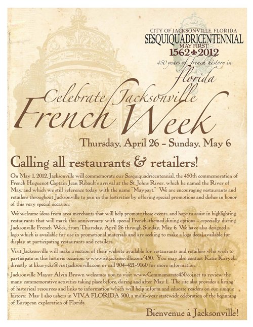 Jacksonville French Week Flyer